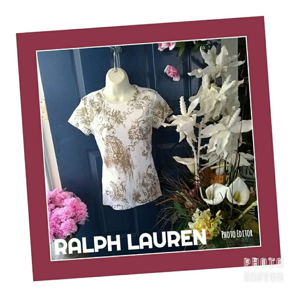RALPH LAUREN BLACK LABEL EMBELLISHED TEE SHIRT - Picture 5 of 5